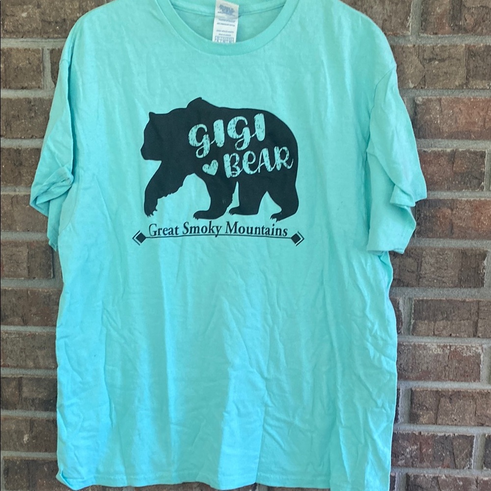 Mint Green Gigi Bear Graphic T-Shirt